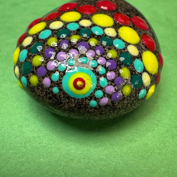 Colorful Hand-Painted Stone - Picture 5 of 10